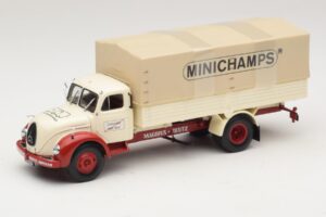 Magirus-Deutz S 7500 Jupiter Камион с Открита Платформа Бял Червен Minichamps 1:43 439141022 Метал