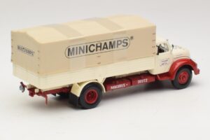 Magirus-Deutz S 7500 Jupiter Камион с Открита Платформа Бял Червен Minichamps 1:43 439141022 Метал — снимка 2 от 6