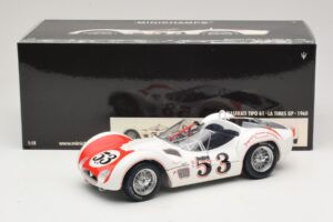 Maserati Tipo 61 #53 B. Krause Los Angeles Times Grand Prix Winner 1960 Minichamps 1:18 100601253 Метал — снимка 8 от 8