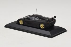 McLaren F1 GTR Prototype Черен Мат Със Златни Джанти Minichamps 1:43 MCLAREN008 Метал — снимка 2 от 4