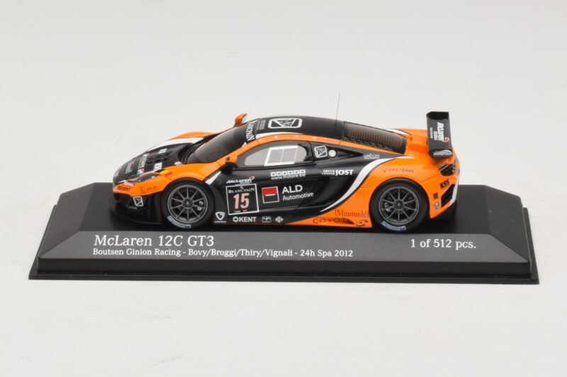 McLaren MP4-12C GT3 #15 Boutsen Racing Bovy / Broggi 24 Hours of Spa 2012 Minichamps 1:43 437121315 Метал