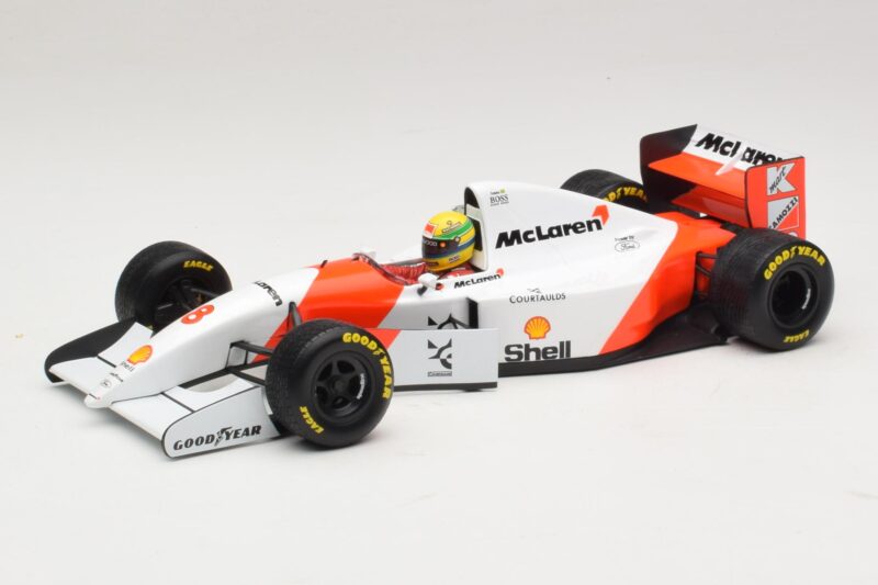 McLaren MP4/8 Ford #8 A. Senna Winner European GP 1993 Minichamps 1:18 540931818 Метал