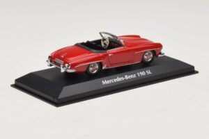 Mercedes 190 SL Червен Maxichamps 1:43 940033131-O Метал — снимка 2 от 4