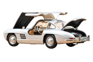 Mercedes 300 SL W198 Gullwing Сребърен Norev 1:18 183857 Метал — снимка 2 от 5
