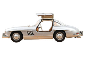 Mercedes 300 SL W198 Gullwing Сребърен Norev 1:18 183857 Метал — снимка 4 от 5