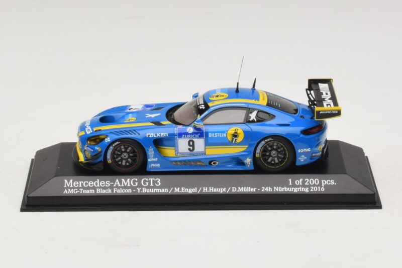 Mercedes AMG GT3 Black Falcon #9 Y. Buurman / M. Engel 24 Hours of Nurburgring 2016 Minichamps 1:43 Mercedes AMG GT3 Black Falcon #9 Y. Buurman / M. Engel 24 Hours of Nurburgring 2016 Minichamps 1:43 437163009 Метал