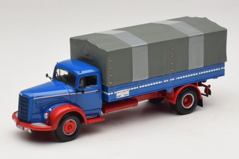 Mercedes L 315 Камион с Платформа Син Червен Minichamps 1:43 439034420 Метал
