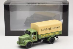 Mercedes L 3500 Камион с Открита Платформа Schenker Minichamps 1:43 439350028 Метал — снимка 6 от 6