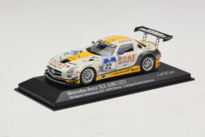 Mercedes SLS AMG GT3 #22 Rowe Racing Graf / Jager Nurburgring 24 Hours 2013 Minichamps 1:43 410133222 Метал — снимка 2 от 4