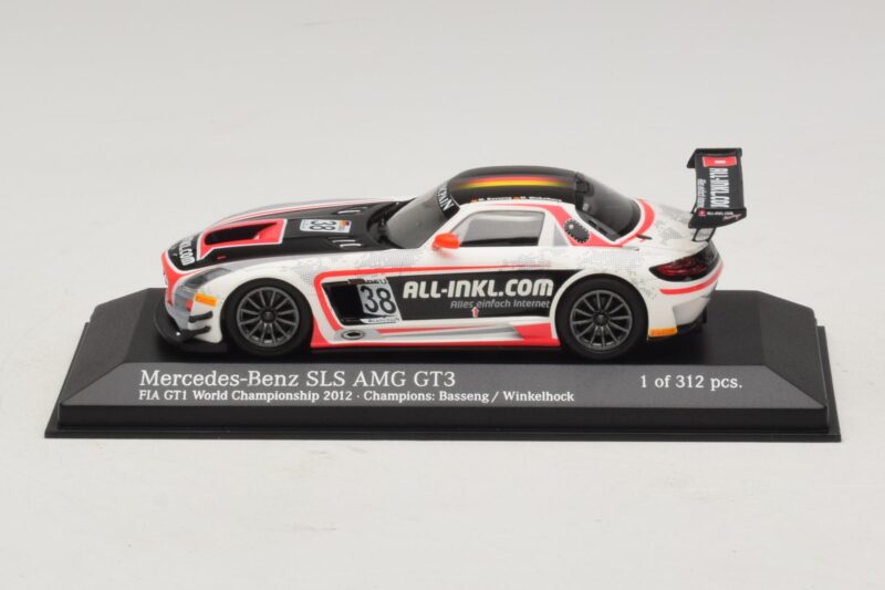 Mercedes SLS AMG GT3 All-Inkl.com #38 FIA GT1 World Championship 2012 Champions Minichamps 1:43 Mercedes SLS AMG GT3 All-Inkl.com #38 FIA GT1 World Championship 2012 Champions Minichamps 1:43 410123238 Метал