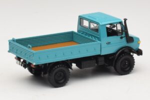 Mercedes Unimog 1300 L Камион с Платформа Син Minichamps 1:43 439033020 Метал — снимка 2 от 6