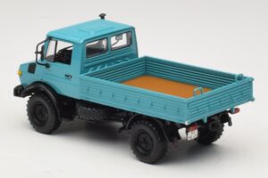 Mercedes Unimog 1300 L Камион с Платформа Син Minichamps 1:43 439033020 Метал — снимка 5 от 6