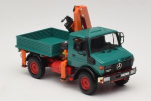 Mercedes Unimog 1300 L Самосвал с Товарен Кран Minichamps 1:43 439033000 Метал — снимка 4 от 6