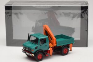Mercedes Unimog 1300 L Самосвал с Товарен Кран Minichamps 1:43 439033000 Метал — снимка 6 от 6