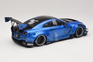 Nissan GT-R R35 Liberty Walk Work T2 Синьо Металик Solido 1:18 S1805801 Метал — снимка 2 от 6