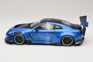 Nissan GT-R R35 Liberty Walk Work T2 Синьо Металик Solido 1:18 S1805801 Метал — снимка 3 от 6