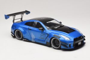 Nissan GT-R R35 Liberty Walk Work T2 Синьо Металик Solido 1:18 S1805801 Метал — снимка 4 от 6