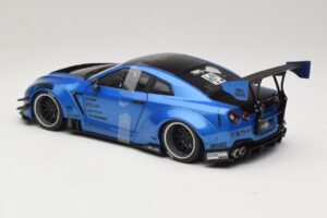 Nissan GT-R R35 Liberty Walk Work T2 Синьо Металик Solido 1:18 S1805801 Метал — снимка 5 от 6