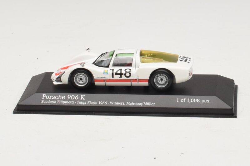 Porsche 906 K Scuderia Filipinetti #148 W. Mairesse / H. Muller Targa Florio Winners 1966 Minichamps 1:43 400666648 Метал