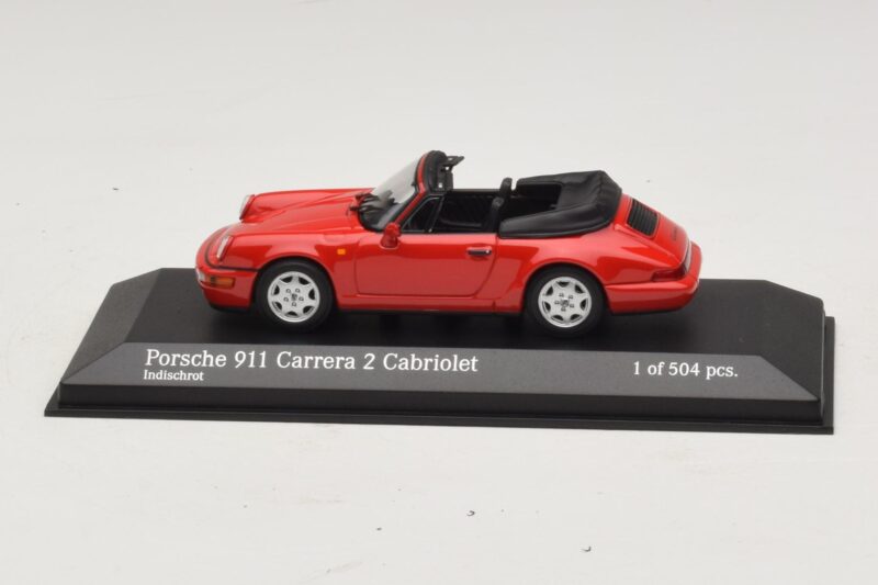 Porsche 911 964 Carrera 2 Cabriolet Червен Minichamps 1:43 430067330 Метал