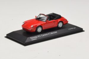 Porsche 911 964 Carrera 2 Cabriolet Червен Minichamps 1:43 430067330 Метал — снимка 2 от 4