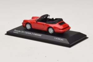 Porsche 911 964 Carrera 2 Cabriolet Червен Minichamps 1:43 430067330 Метал — снимка 3 от 4