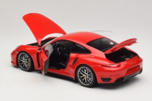 Porsche 911 991 Turbo S Червен Minichamps 1:18 110062320 Метал — снимка 5 от 8