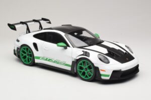 Porsche 911 992 GT3 RS Tribute to Carrera RS Бял Python Green Norev 1:12 127535 Метал — снимка 4 от 6