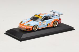Porsche 911 996 GT3 RSR Gulf #73 Lefort / Lambert 1000km Spa 2005 Minichamps 1:43 400056473-P1 Метал — снимка 2 от 4