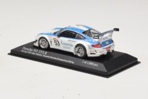 Porsche 911 997 GT3 R #53 Vannelet / Pyroles Class Winners 24 Hours of Spa 2010 Minichamps 1:43 400108953 Метал — снимка 3 от 4