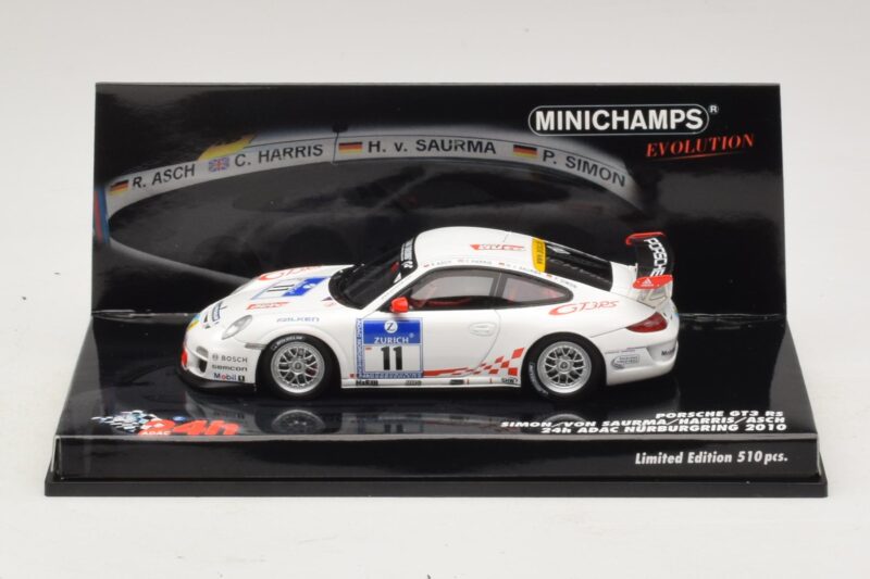 Porsche 911 997 GT3 RS #11 24 Hours Nurburgring 2010 Minichamps 1:43 Porsche 911 997 GT3 RS #11 24 Hours Nurburgring 2010 Minichamps 1:43 437106711 Метал