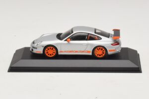 Porsche 911 997 GT3 RS Сребърен Оранжев Minichamps 1:43 403066013 Метал