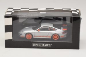 Porsche 911 997 GT3 RS Сребърен Оранжев Minichamps 1:43 403066013 Метал — снимка 4 от 4