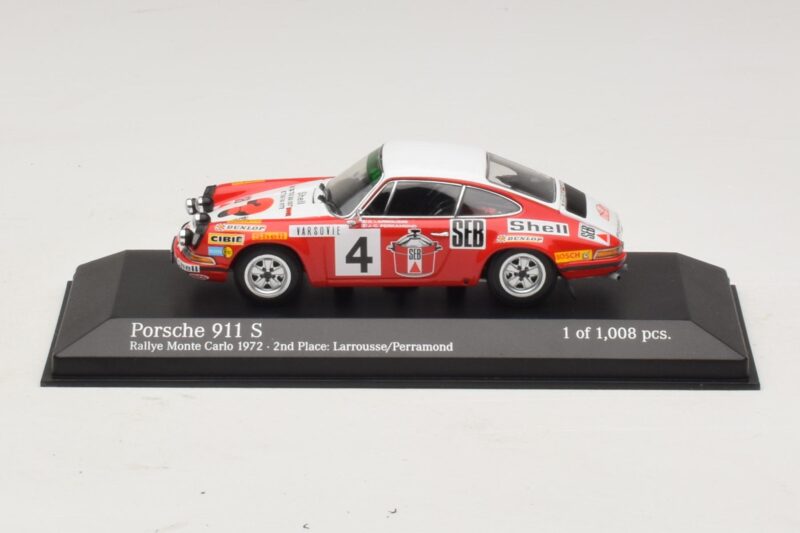 Porsche 911 S #4 G. Larrousse / J-C. Perramond 2nd Place Rally Monte Carlo 1972 Minichamps 1:43 400726804 Метал