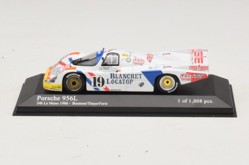 Porsche 956L #19 T. Boutsen / D. Theys 24 Hours of Le Mans 1986 Minichamps 1:43 430866519 Метал