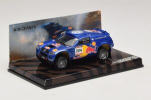 Volkswagen Race Touareg Red Bull #204 J. Kleinschmidt / F. Pons Dakar Rally 2005 Minichamps 1:43 436045304 Метал — снимка 2 от 5
