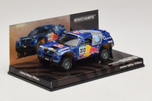 Volkswagen Race Touareg Red Bull #313 J. Kankkunen / J. Repo Dakar Rally 2005 Minichamps 1:43 436055313 Метал — снимка 2 от 5