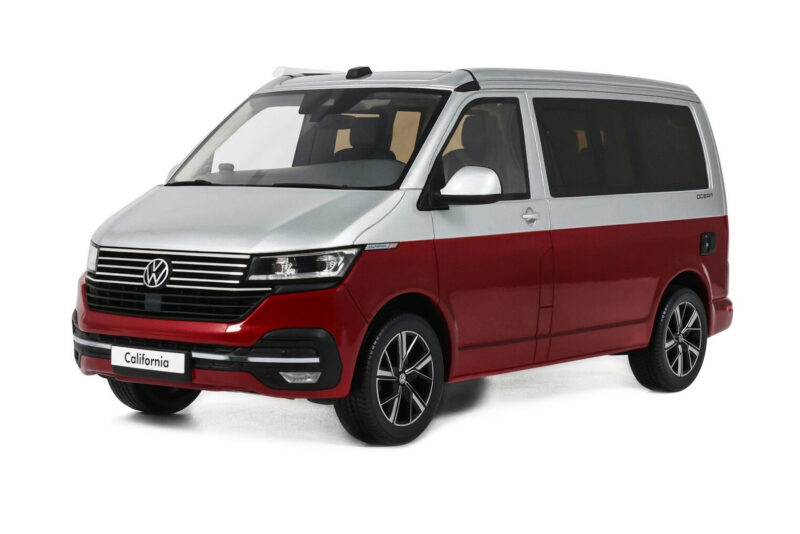 Volkswagen T6.1 California Ocean Tornado Red / Reflex Silver Otto 1:18 Volkswagen T6.1 California Ocean Tornado Red / Reflex Silver Otto 1:18 OT1342 Смола