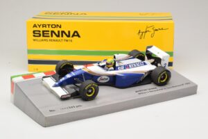 Williams FW16 Renault #2 A. Senna San Marino GP 1994 Minichamps 1:18 543941833 Метал — снимка 6 от 7