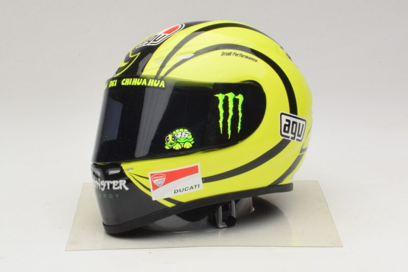 Каска AGV V. Rossi MotoGP Valencia Test 2009 Minichamps 1:2 327100066 Метал