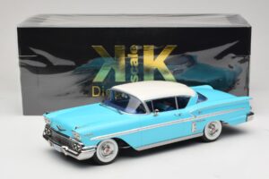 Chevrolet Bel Air Impala Coupe Тюркоазен & Кремав KK-Scale 1:18 KKDC181593 Метал — снимка 6 от 6
