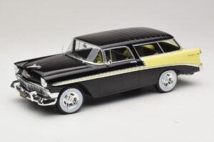 Chevrolet Bel Air Nomad Custom Черен & Светложълт KK-Scale 1:18 KKDC181293 Метал