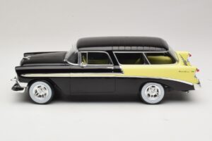 Chevrolet Bel Air Nomad Custom Черен & Светложълт KK-Scale 1:18 KKDC181293 Метал — снимка 3 от 6