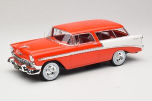 Chevrolet Bel Air Nomad Custom Светлочервен & Бял KK-Scale 1:18 KKDC181291 Метал