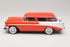 Chevrolet Bel Air Nomad Custom Светлочервен & Бял KK-Scale 1:18 KKDC181291 Метал — снимка 3 от 6