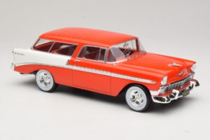 Chevrolet Bel Air Nomad Custom Светлочервен & Бял KK-Scale 1:18 KKDC181291 Метал — снимка 4 от 6