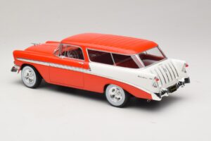 Chevrolet Bel Air Nomad Custom Светлочервен & Бял KK-Scale 1:18 KKDC181291 Метал — снимка 5 от 6