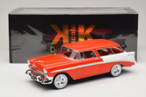 Chevrolet Bel Air Nomad Custom Светлочервен & Бял KK-Scale 1:18 KKDC181291 Метал — снимка 6 от 6