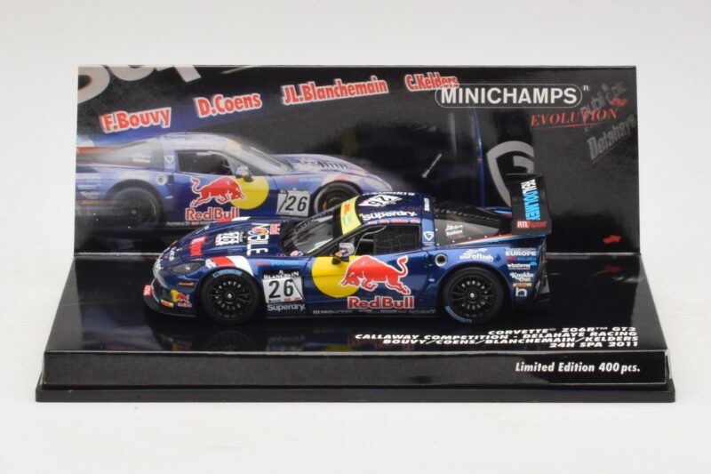 Chevrolet Corvette Z06.R GT3 Callaway Competition #26 Bouvy / Coens 24 Hours of Spa 2011 Minichamps 1:43 Chevrolet Corvette Z06.R GT3 Callaway Competition #26 Bouvy / Coens 24 Hours of Spa 2011 Minichamps 1:43 437111426 Метал