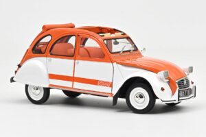 Citroen 2CV Spot Оранжев & Бял Norev 1:18 181473 Метал